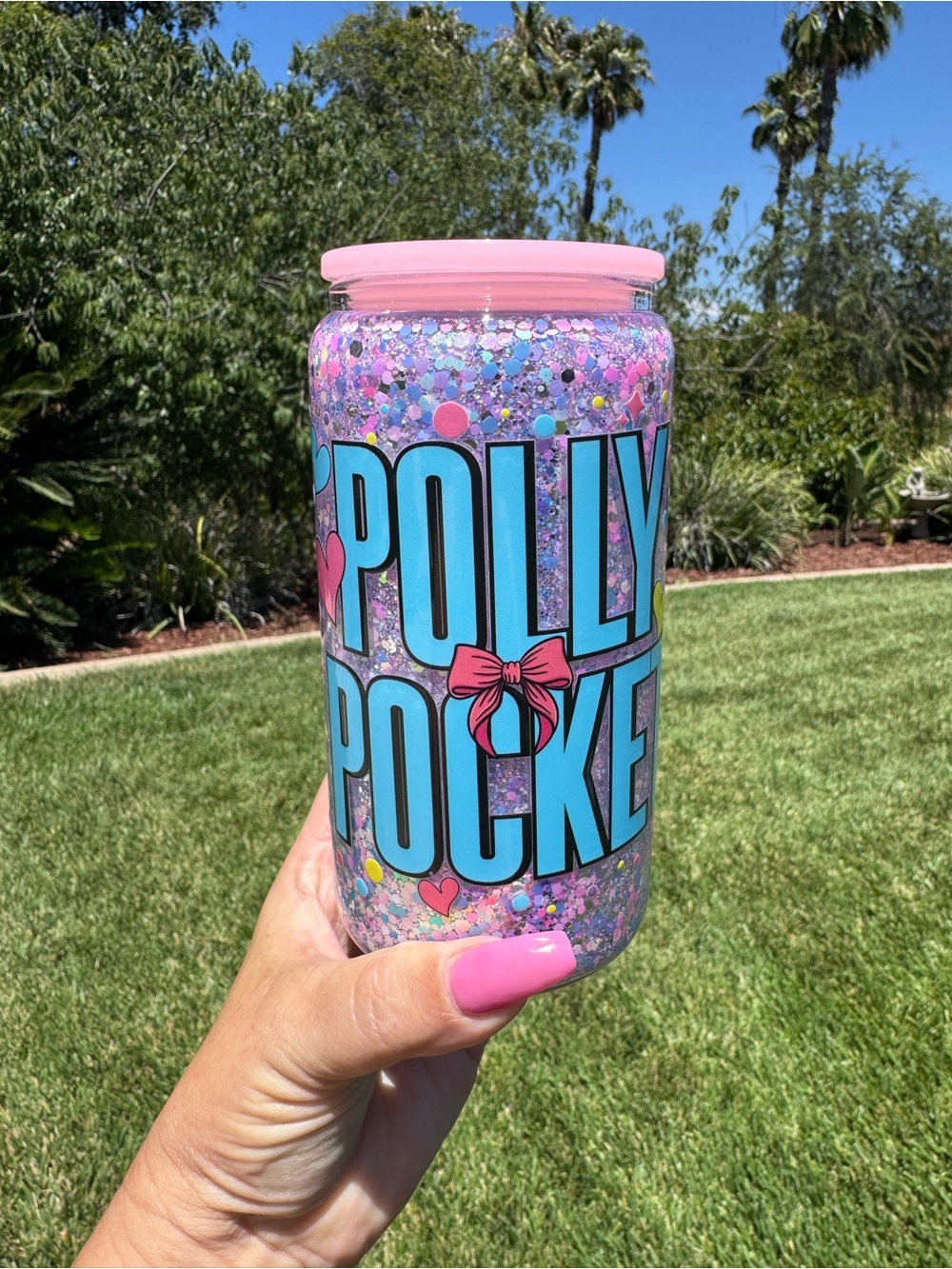 Polly Pocket snow globe tumbler 16oz